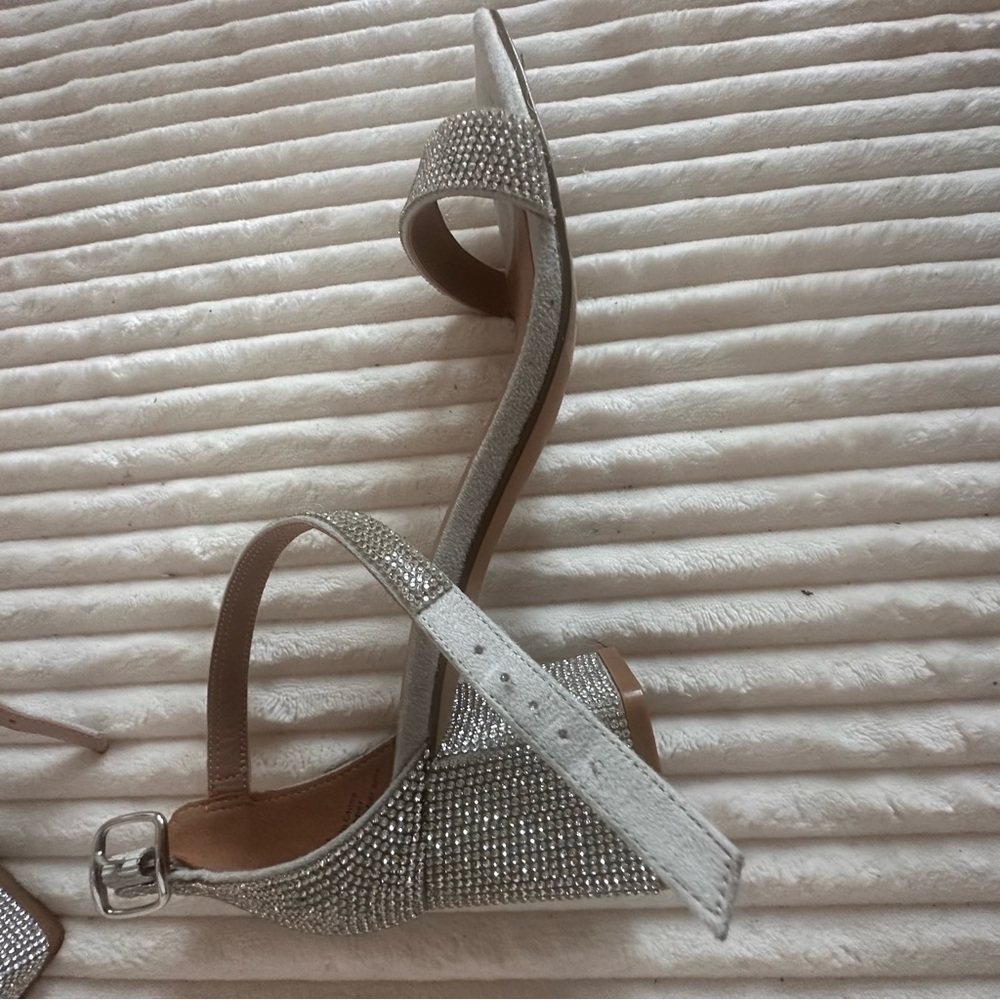 Abound Silver Rhinestone Block Heel Sandal - Picture 7 of 8